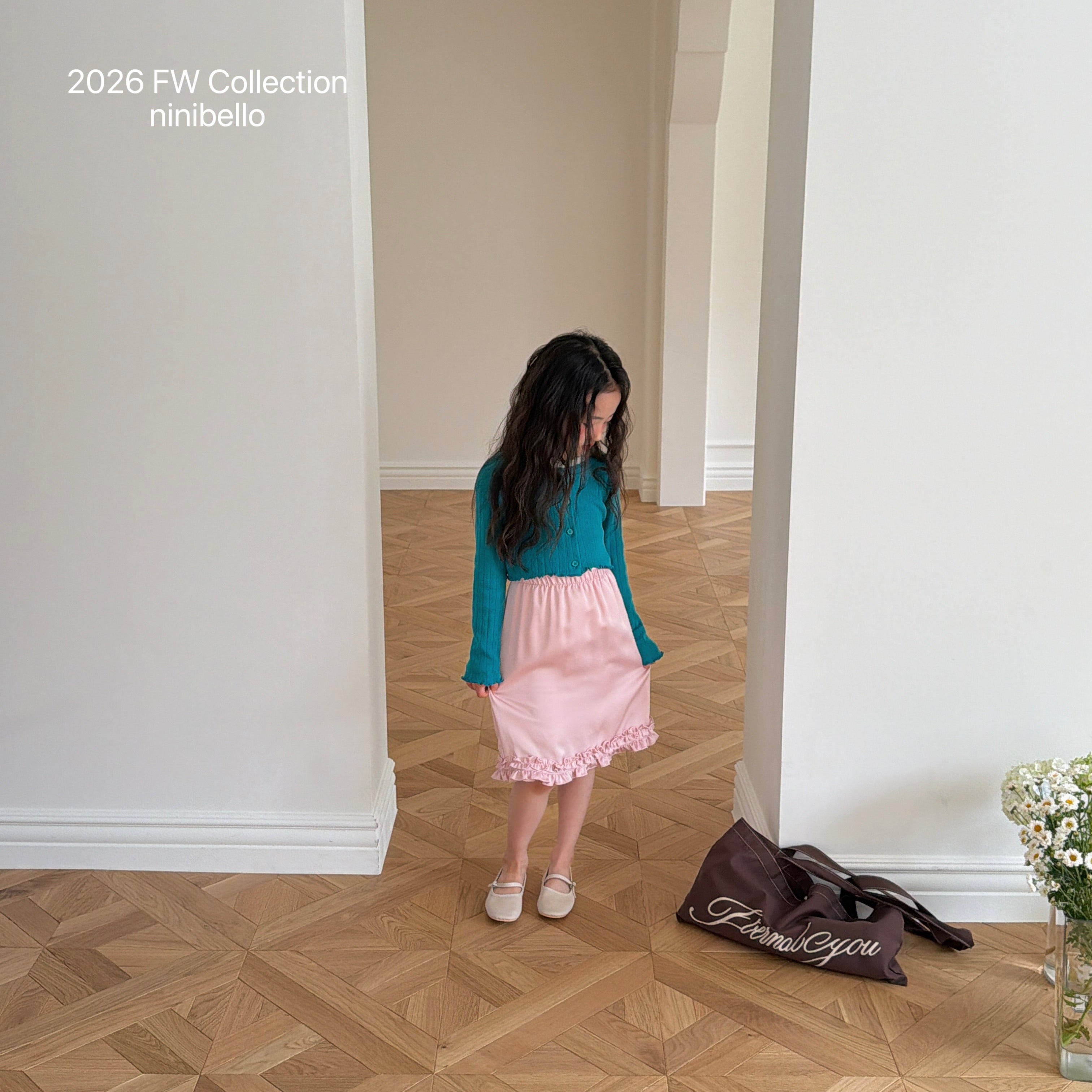 ［ninibello］Mico satin skirt