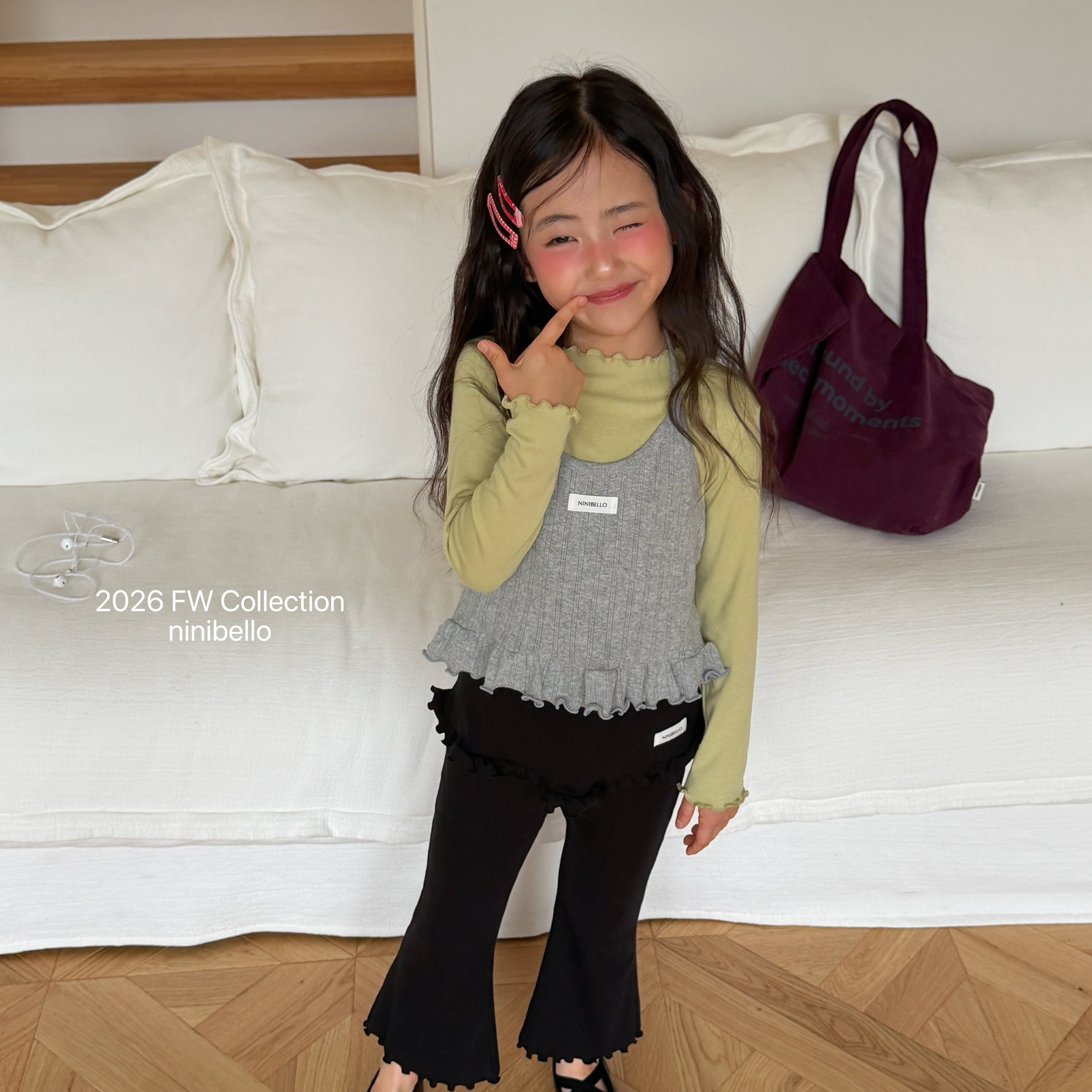 ［ninibello］Titi skirt flare pants