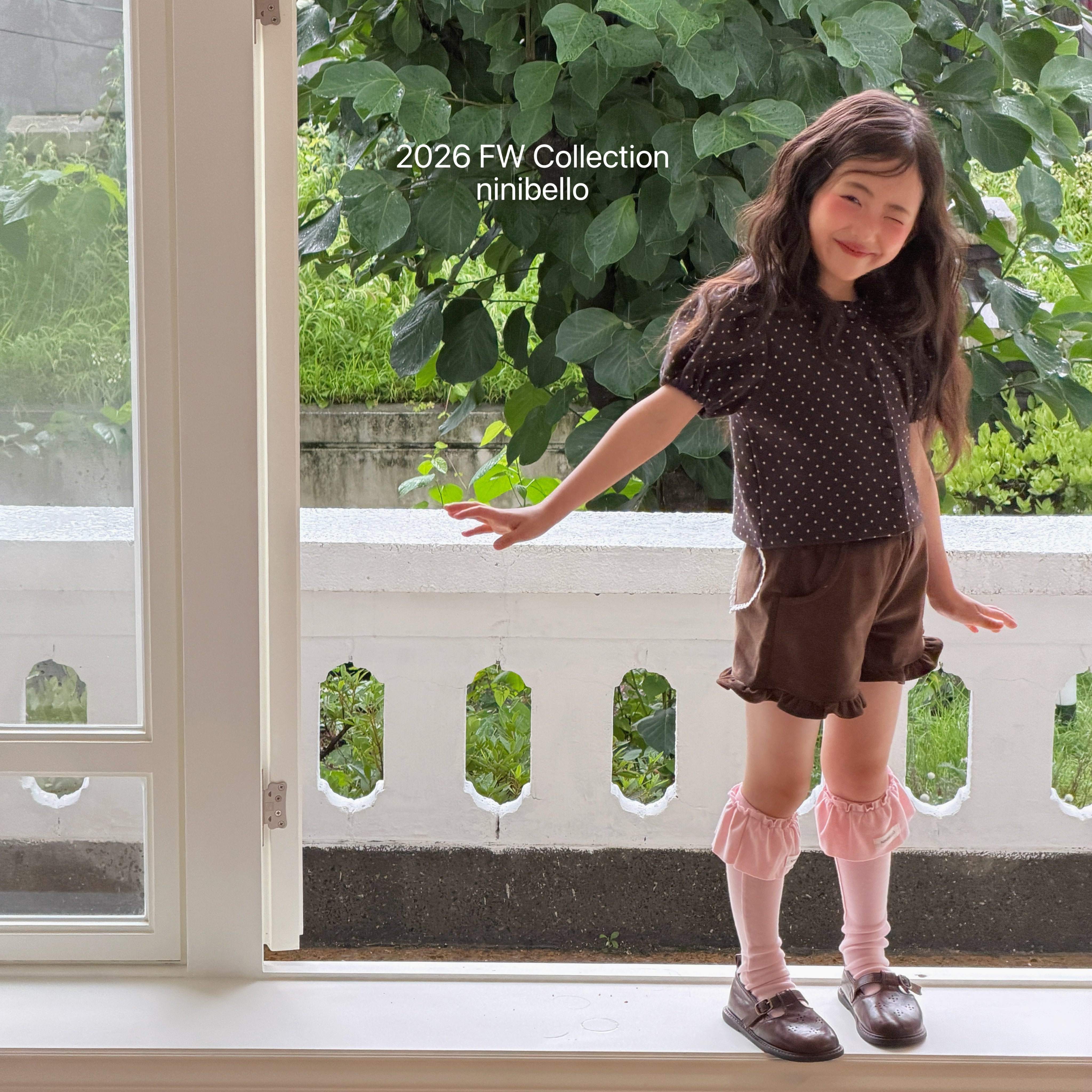 ［ninibello］Heart corduroy frill pants