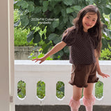 ［ninibello］Heart corduroy frill pants