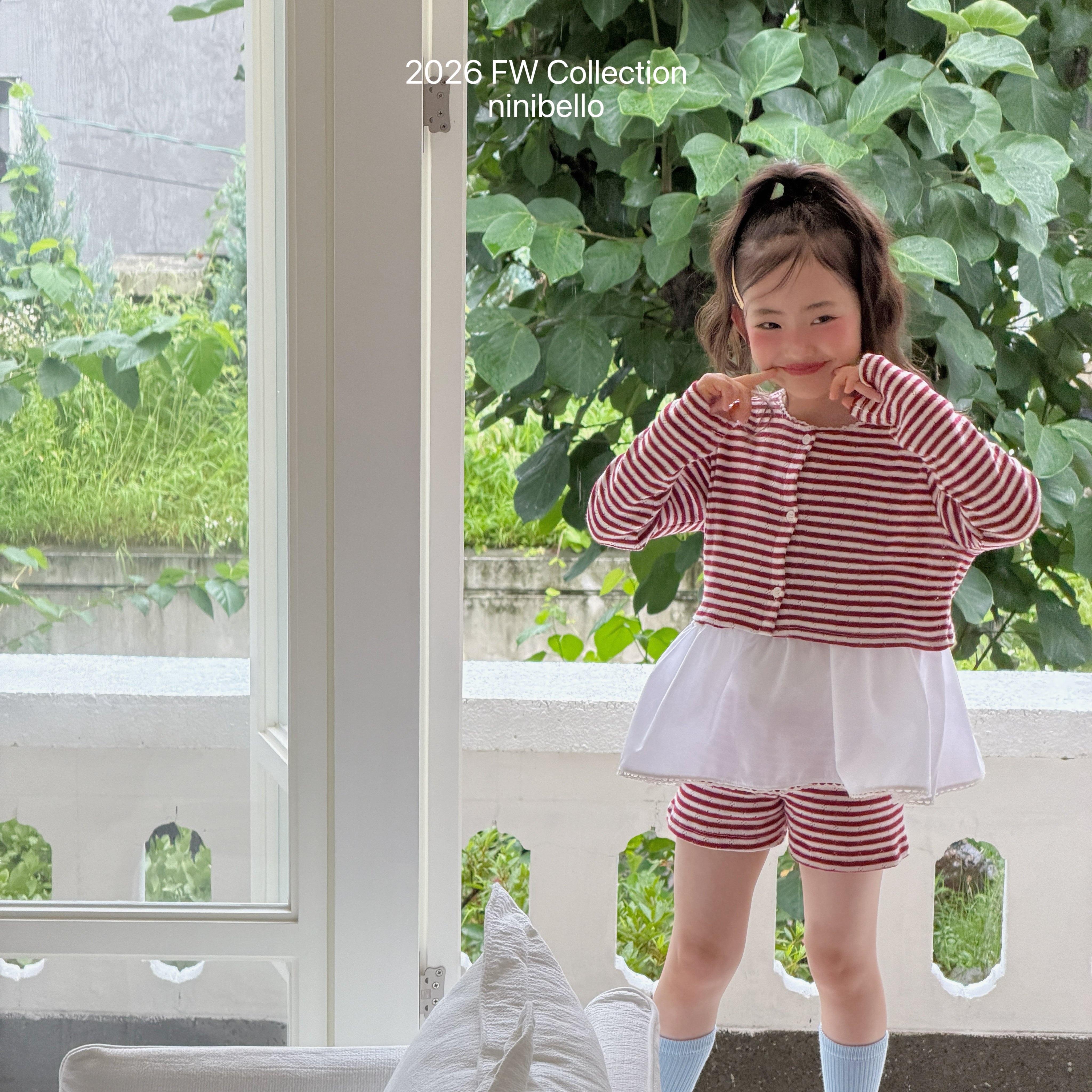 ［ninibello］Tammy stripe cardigan