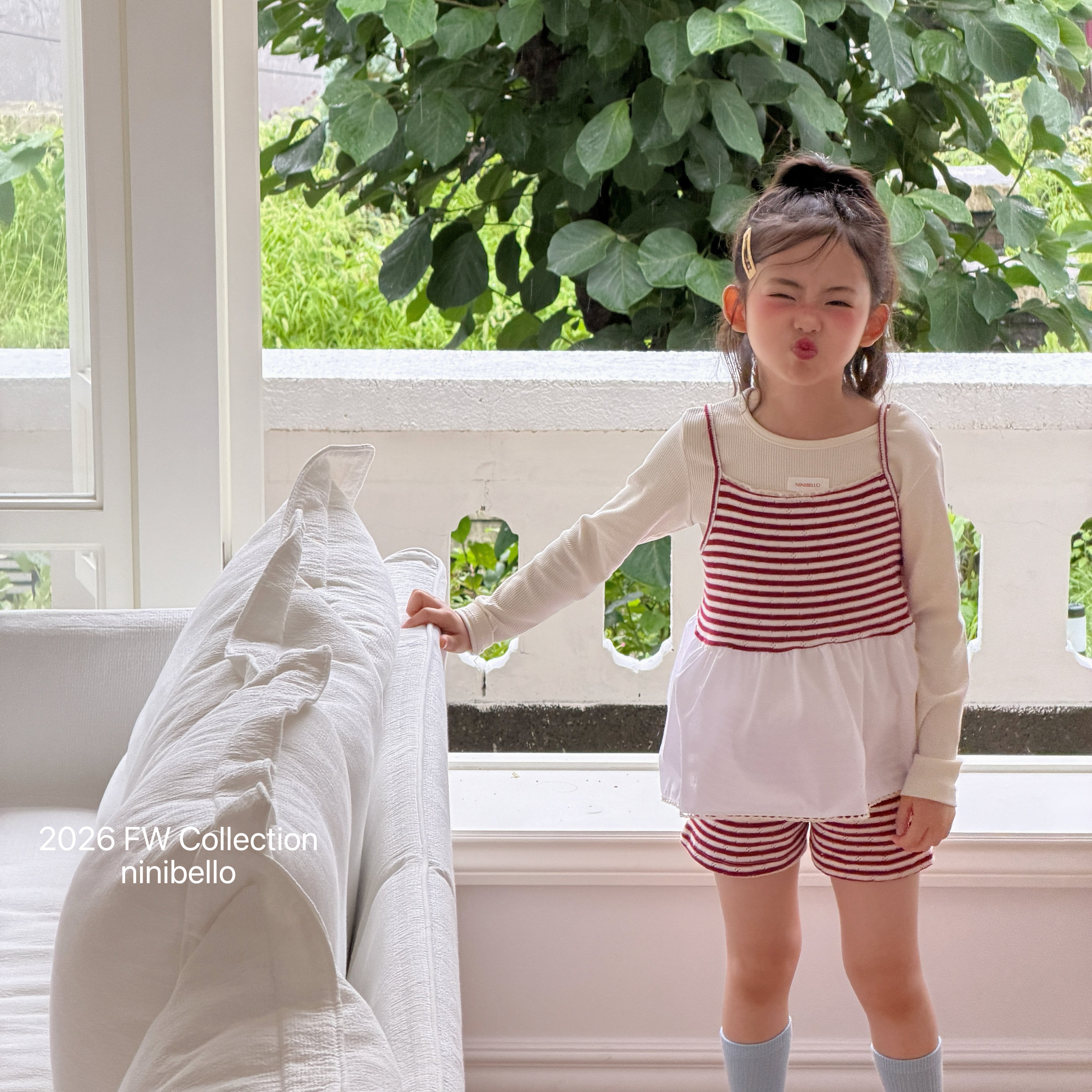 ［ninibello］Tammy stripe short pants