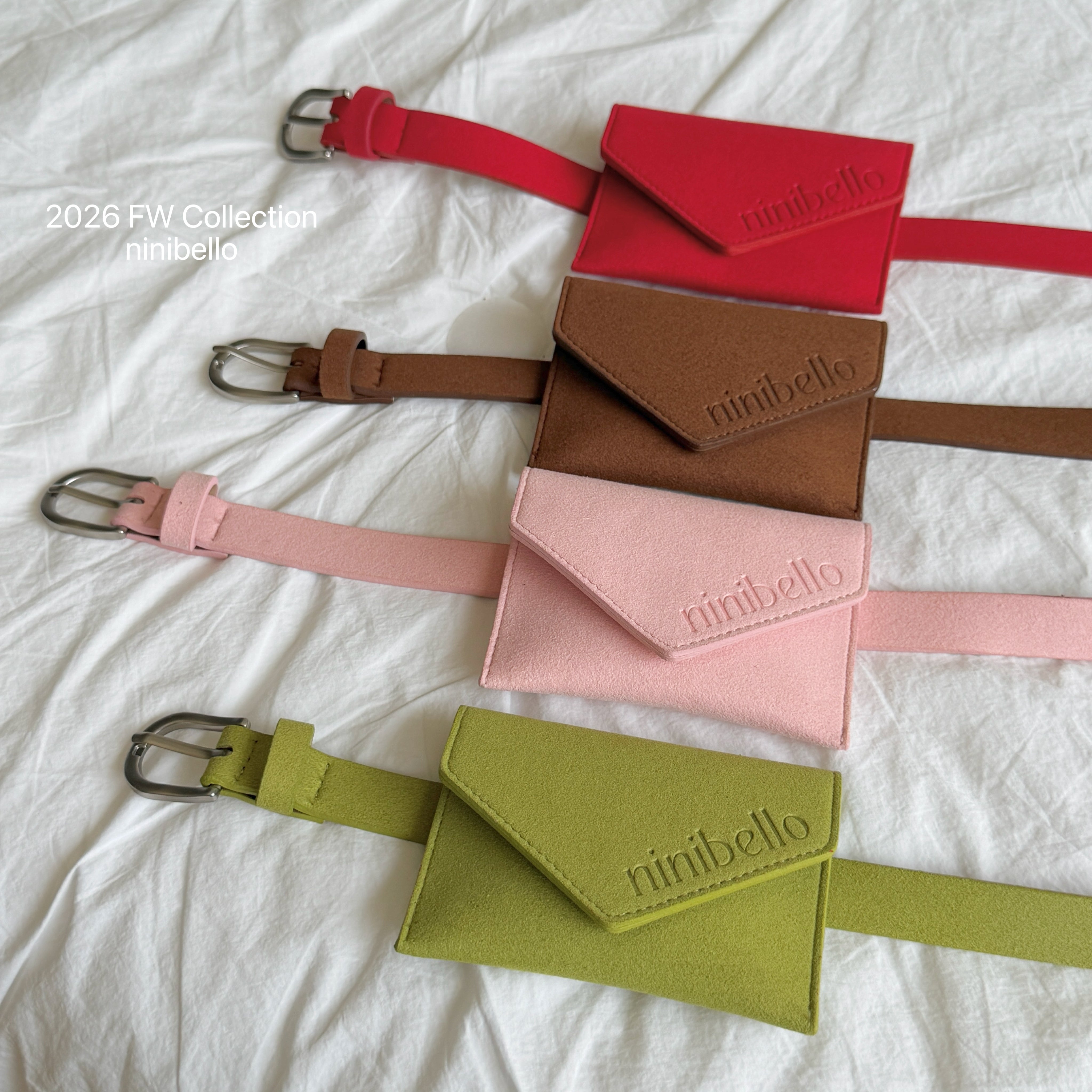 ［ninibello］Suede belt bag