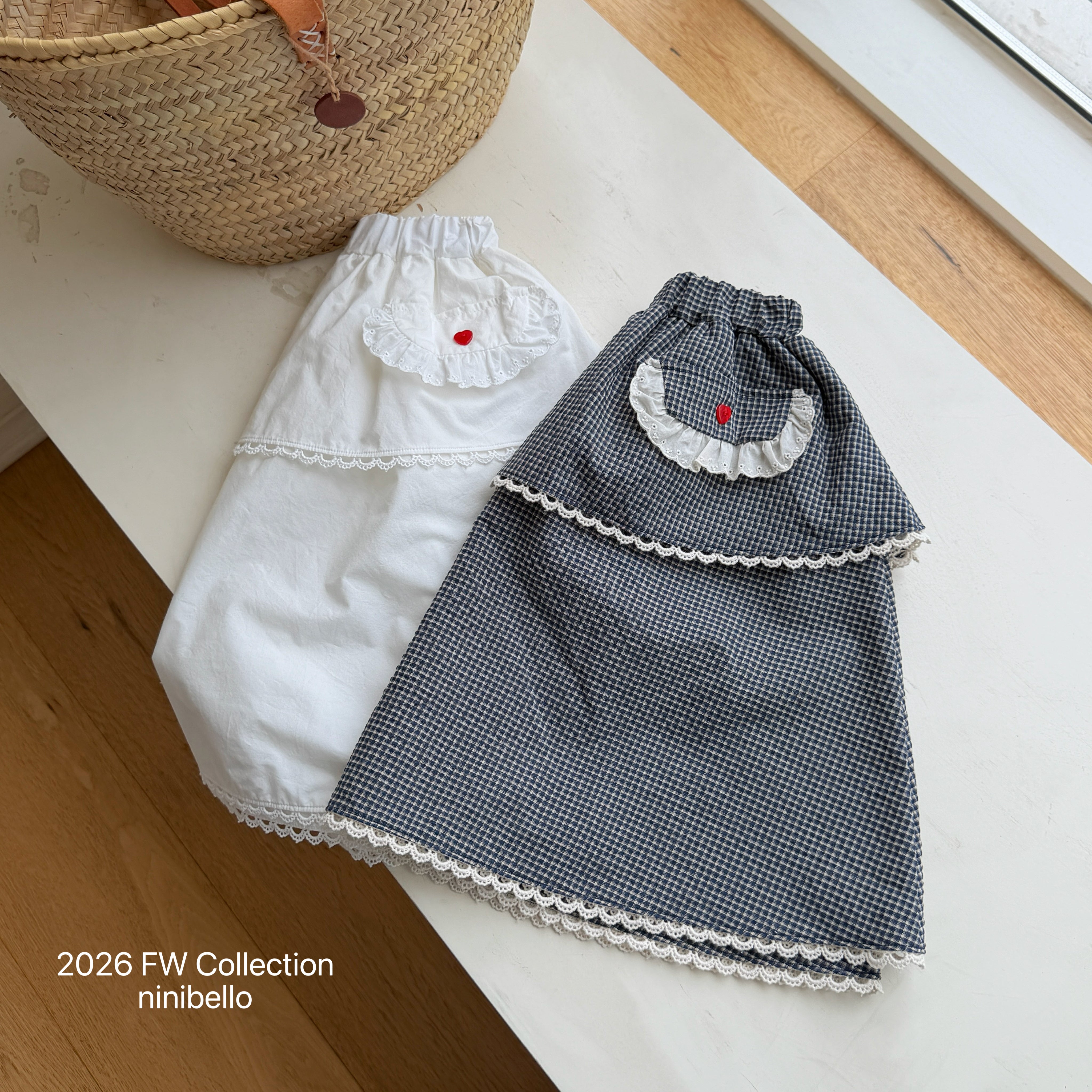 ［ninibello］Momo apron skirt