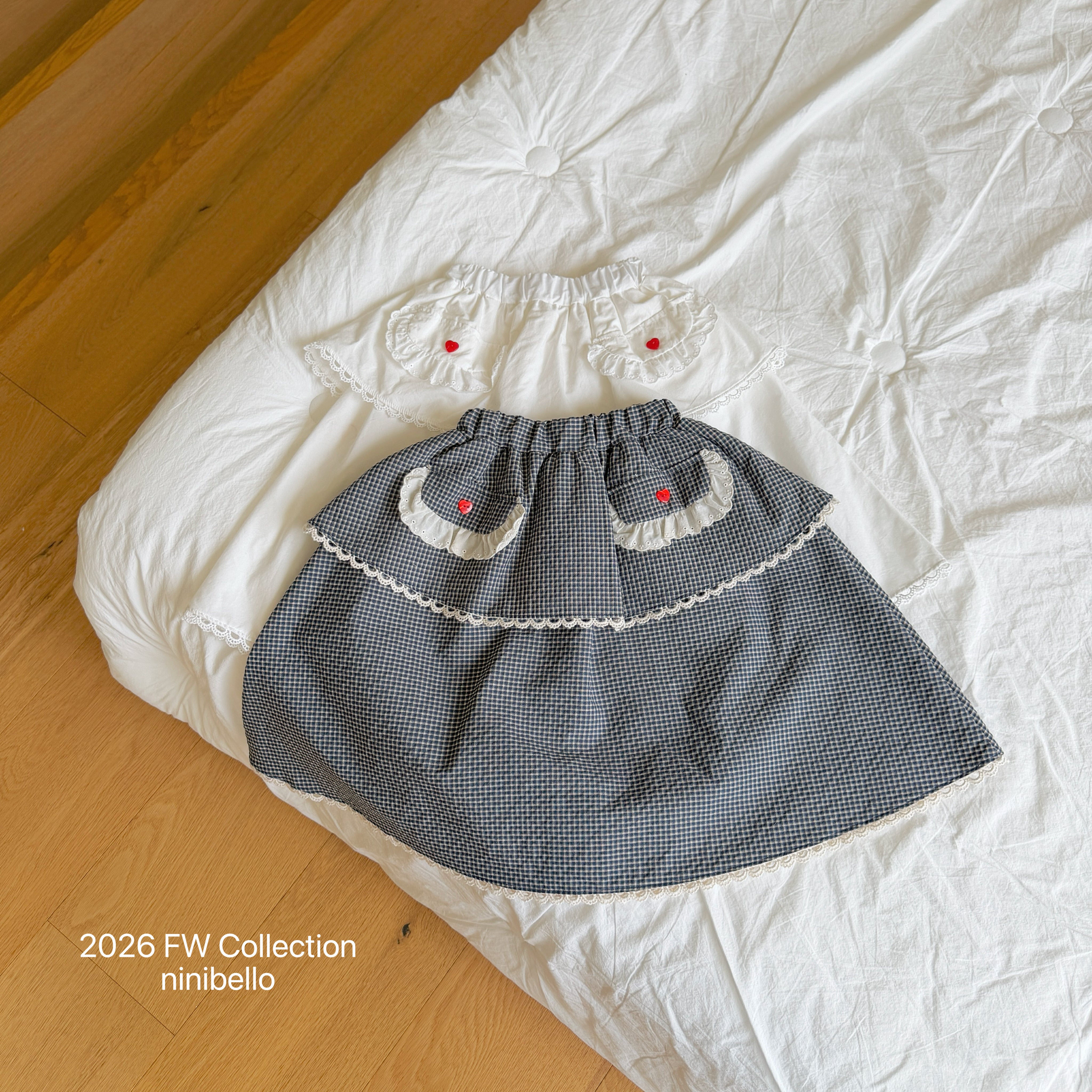 ［ninibello］Momo apron skirt