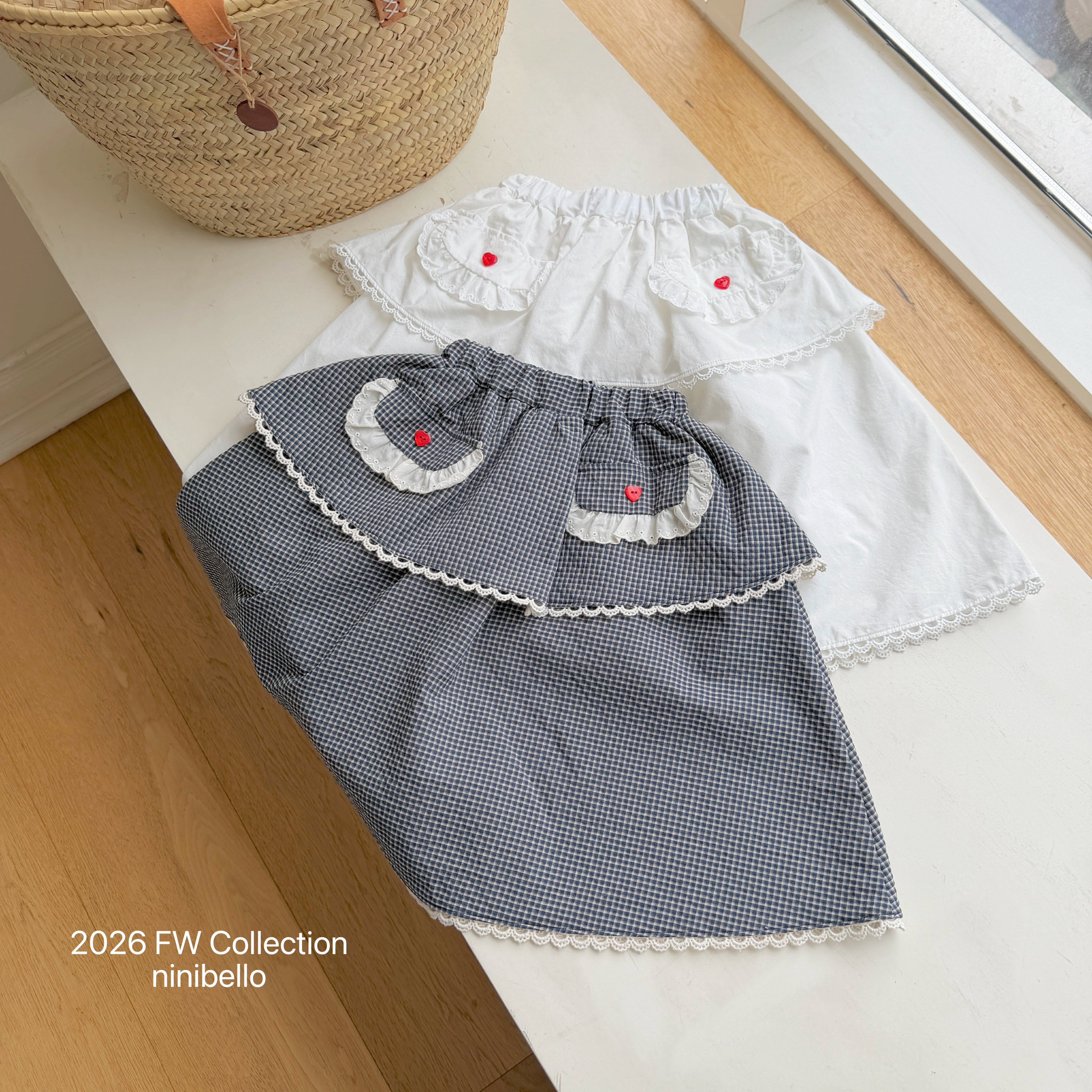 ［ninibello］Momo apron skirt
