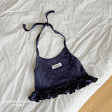［ninibello］Vivi eyelet holter neck tops