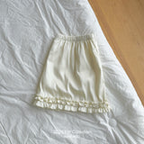 ［ninibello］Mico satin skirt