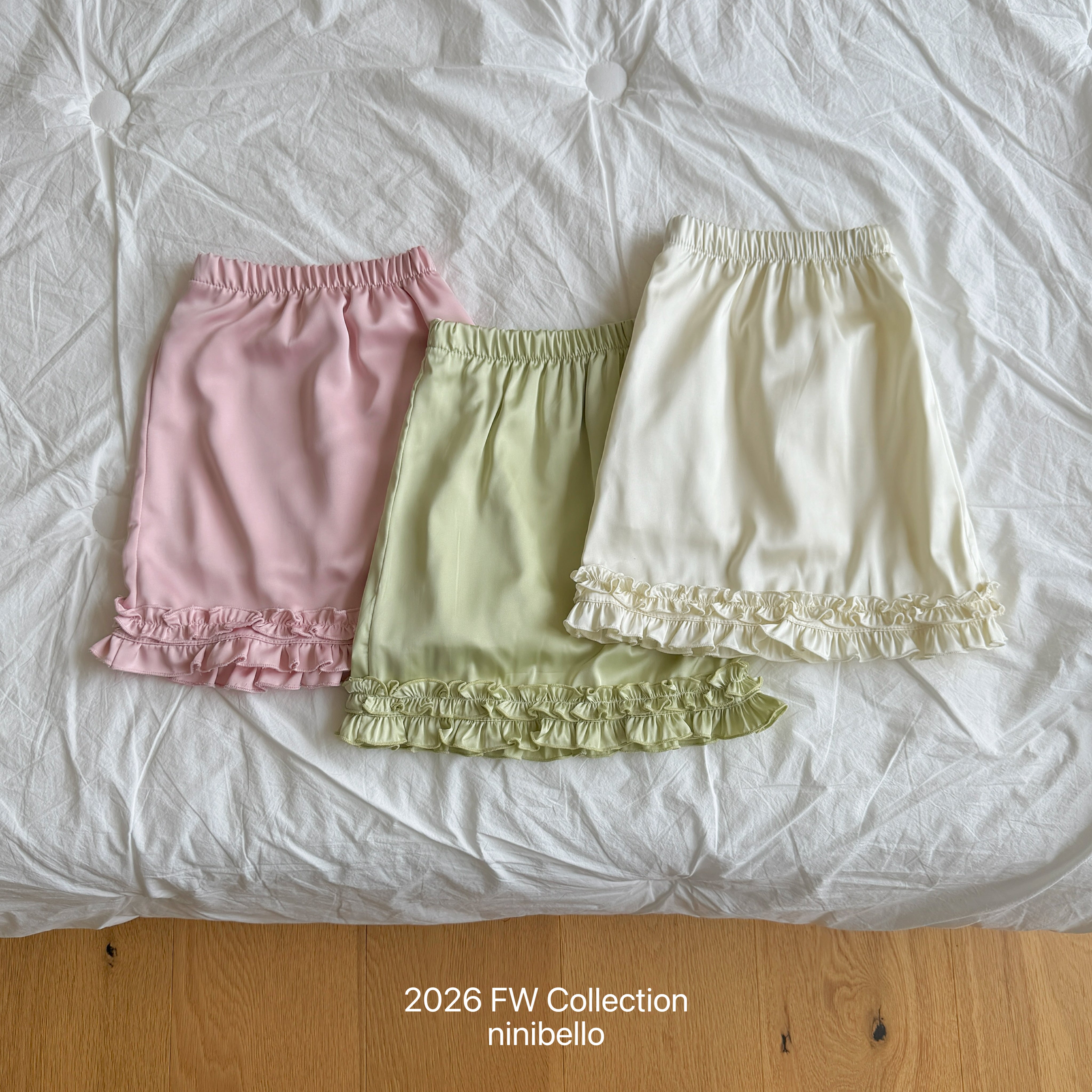 ［ninibello］Mico satin skirt