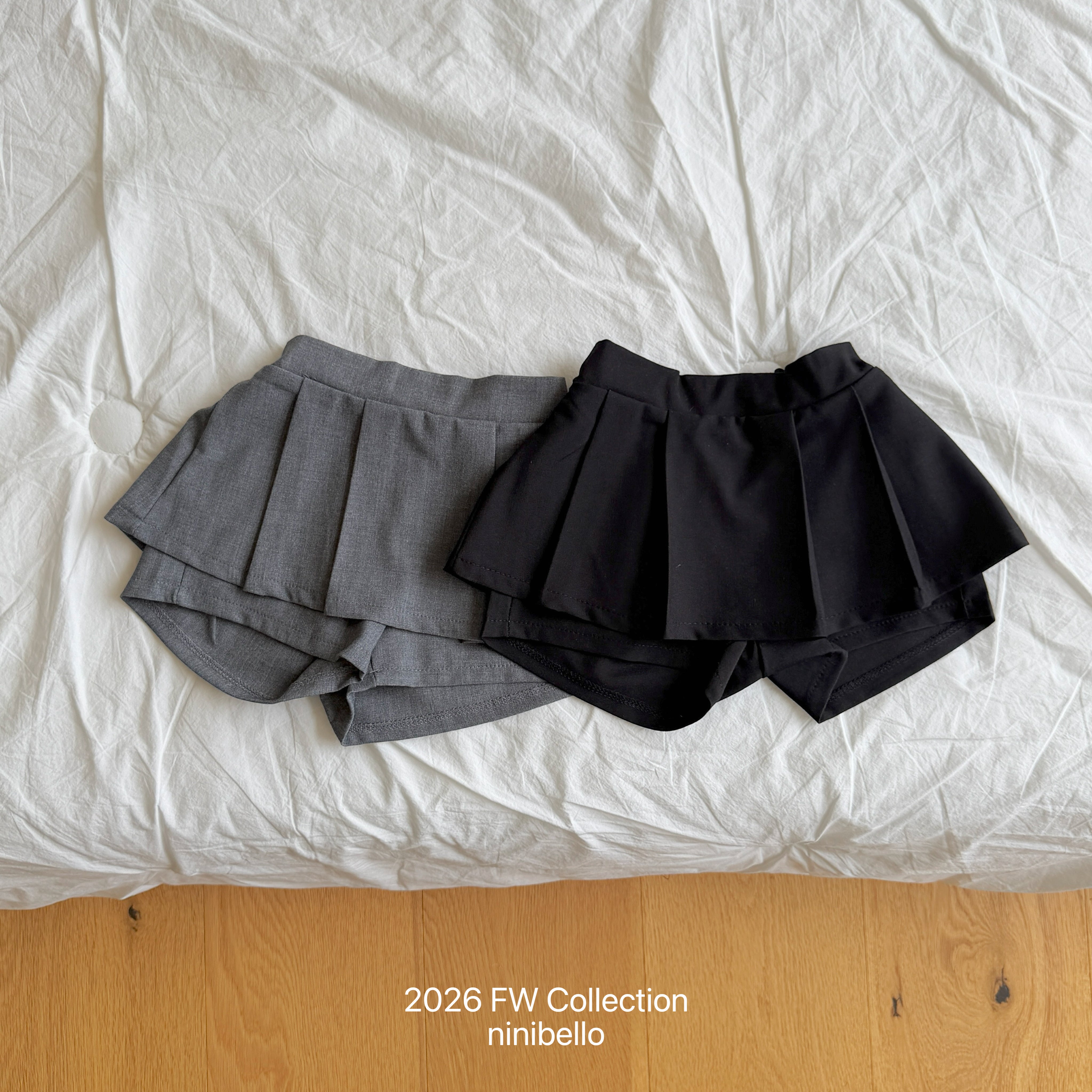 ［ninibello］Rose pleats skirt