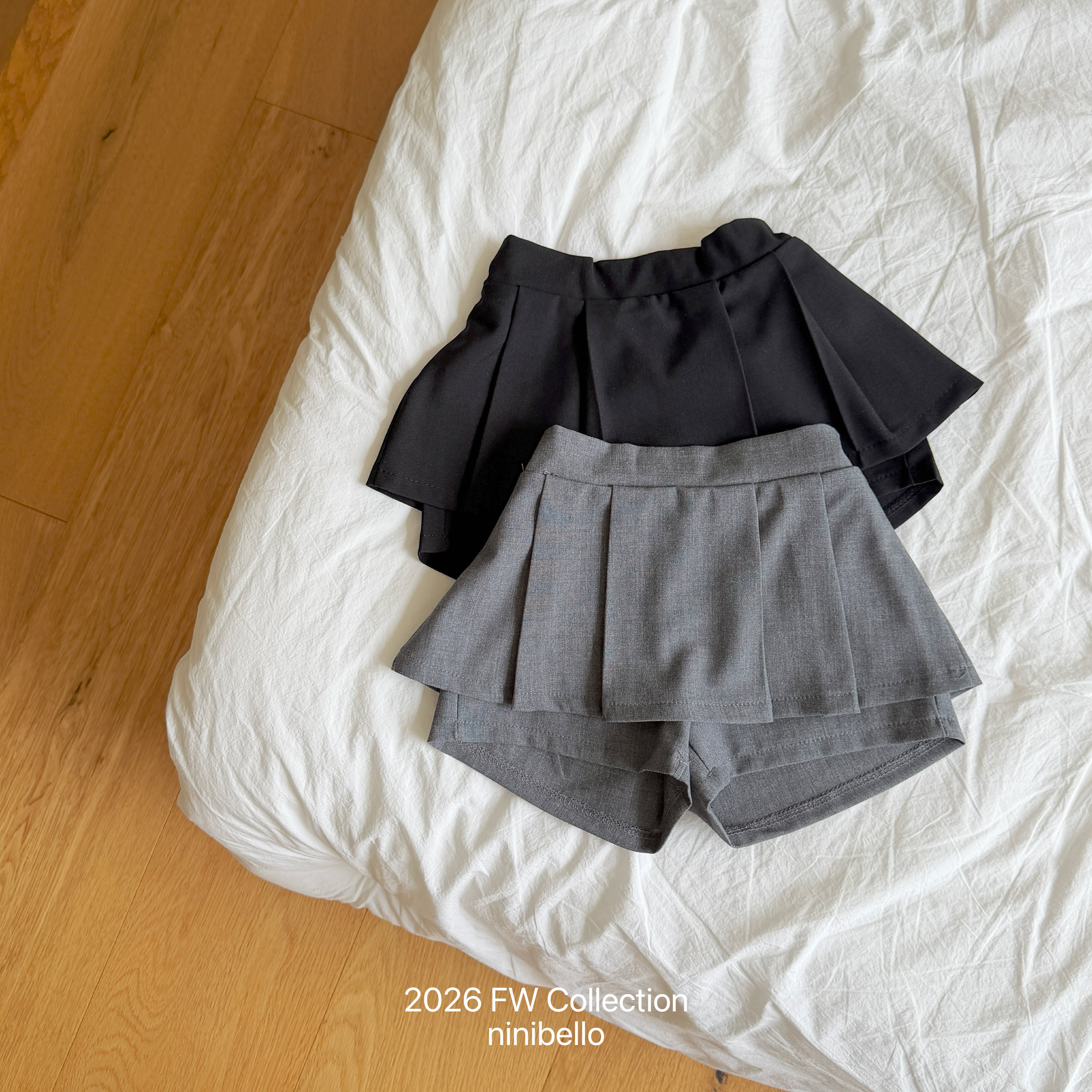 ［ninibello］Rose pleats skirt