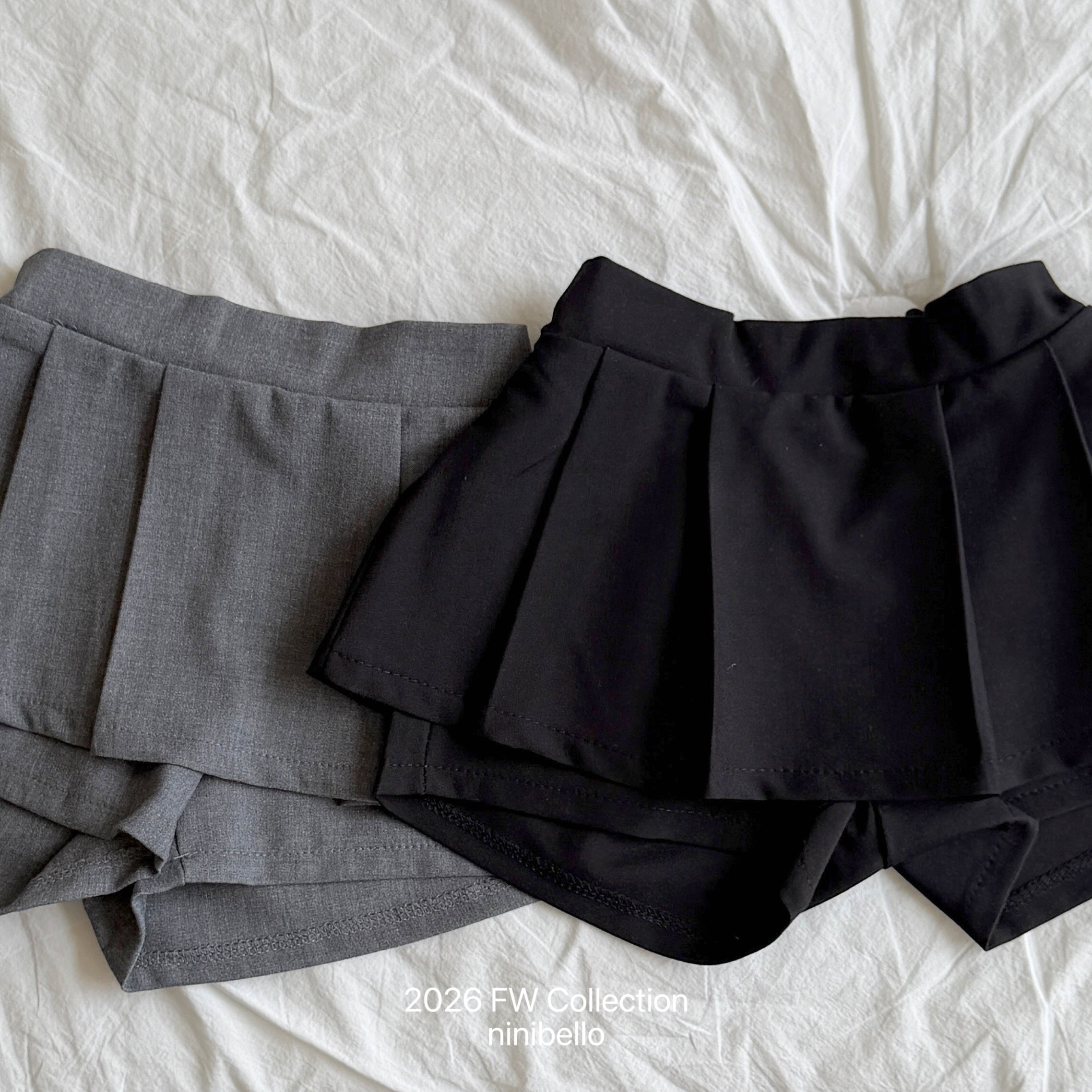 ［ninibello］Rose pleats skirt