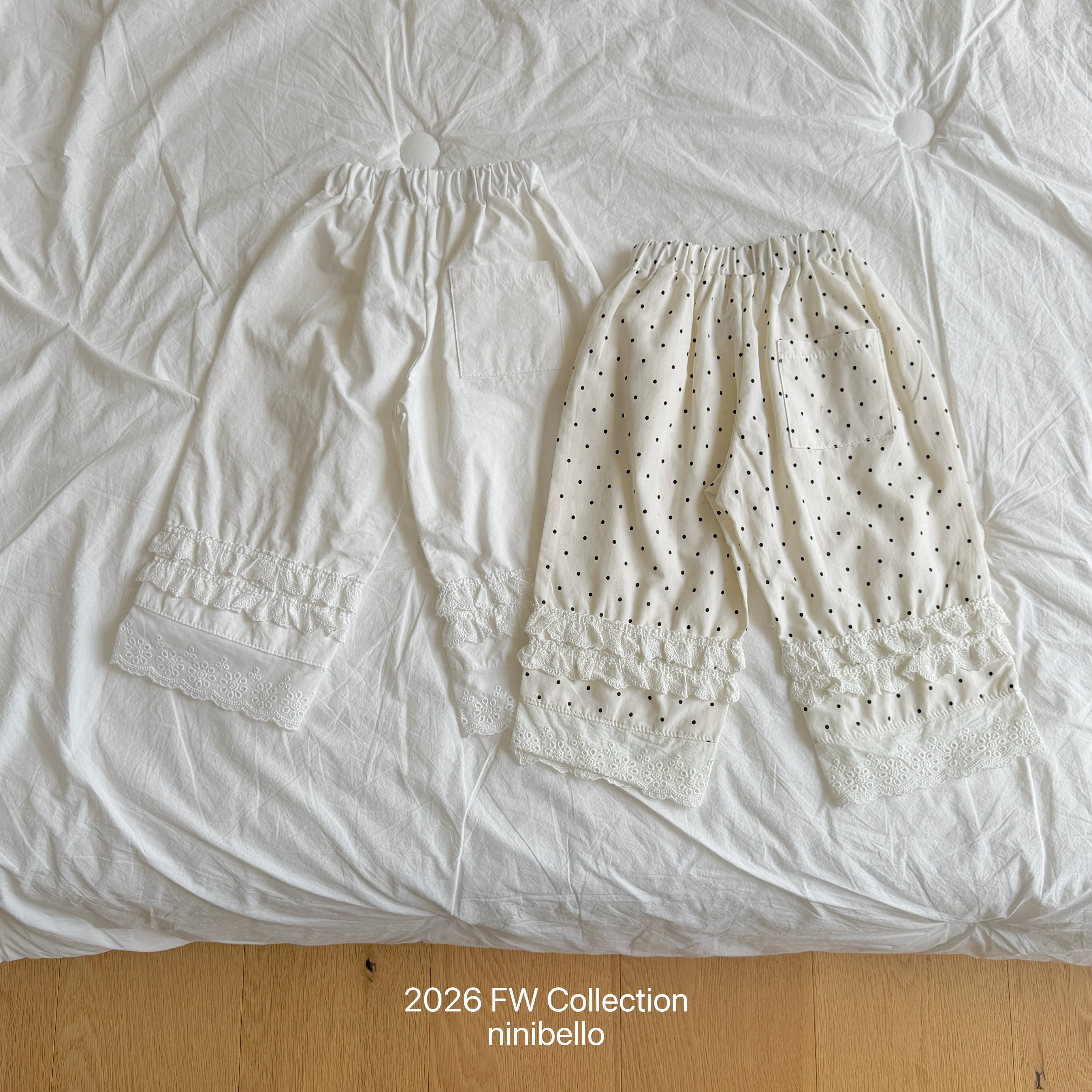 ［ninibello］Miel lace pants
