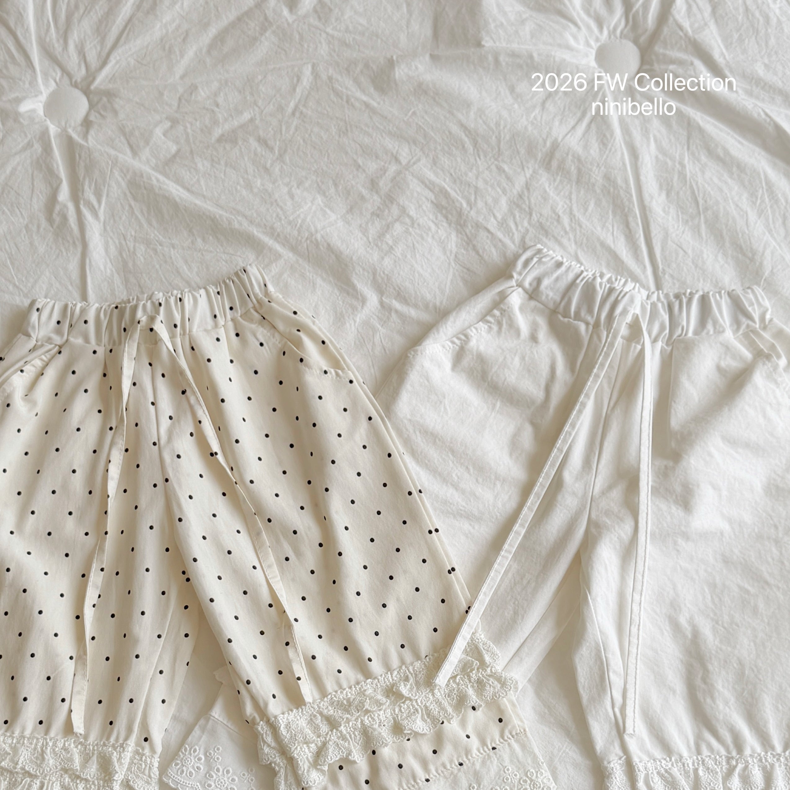 ［ninibello］Miel lace pants