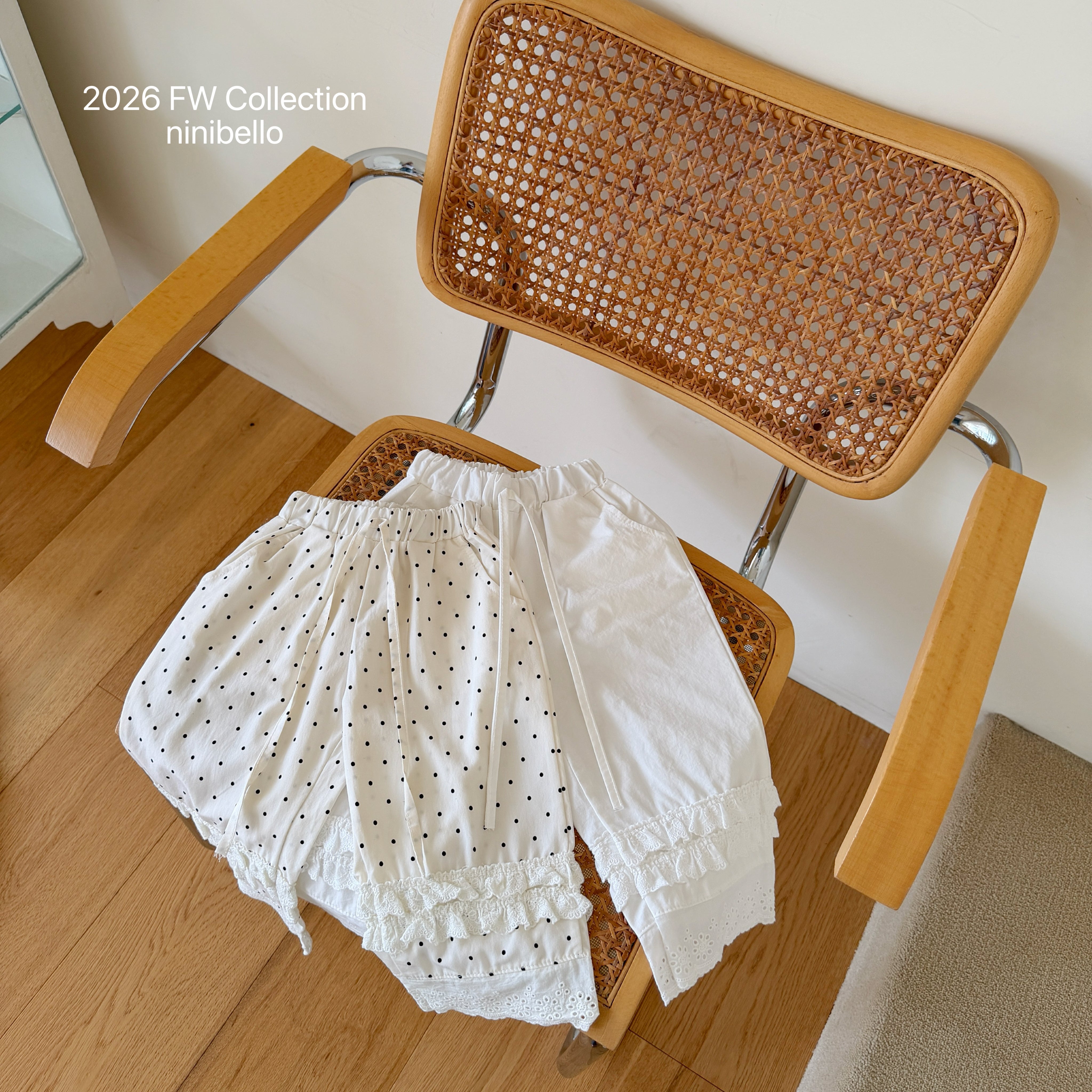 ［ninibello］Miel lace pants