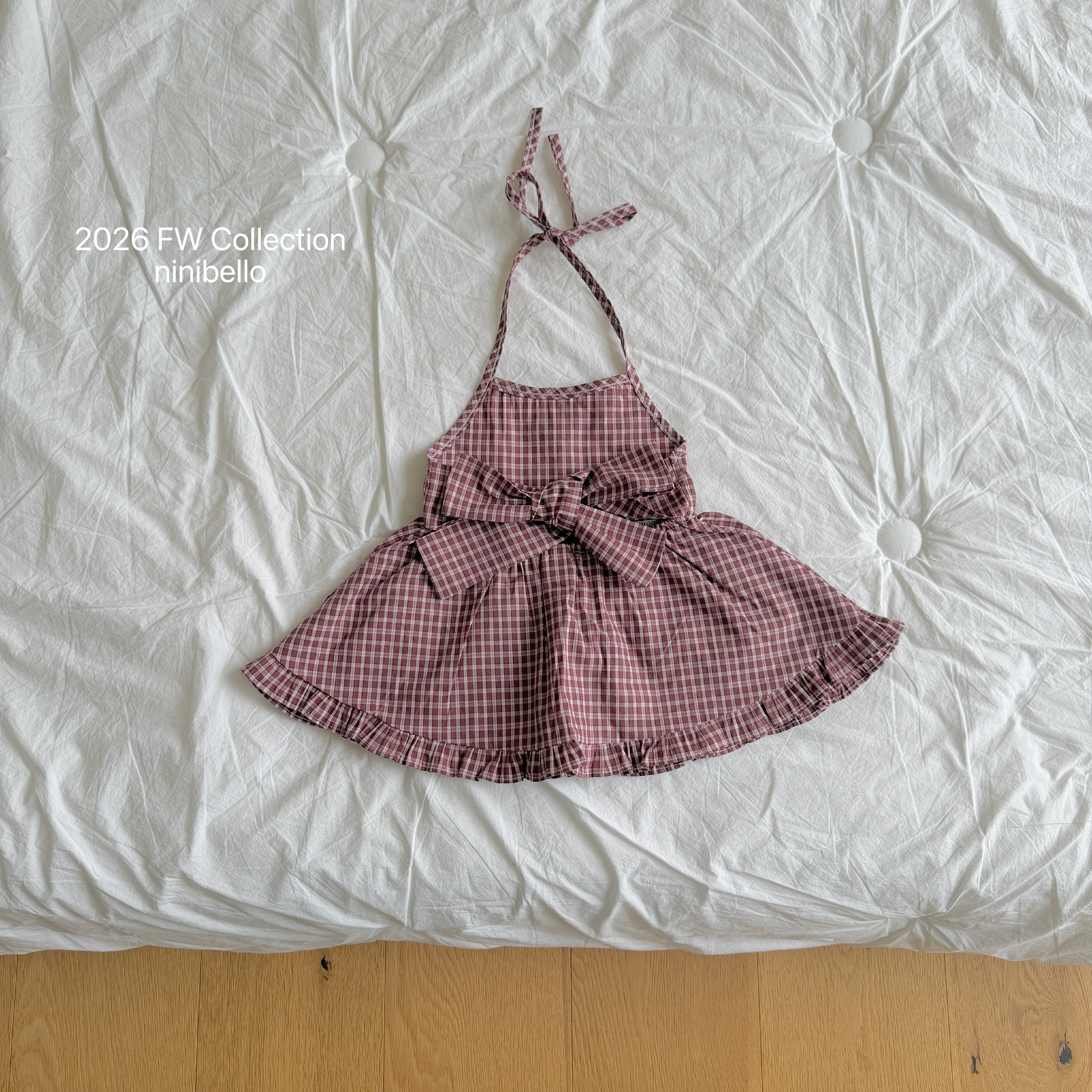 ［ninibello］Hazel apron one-piece