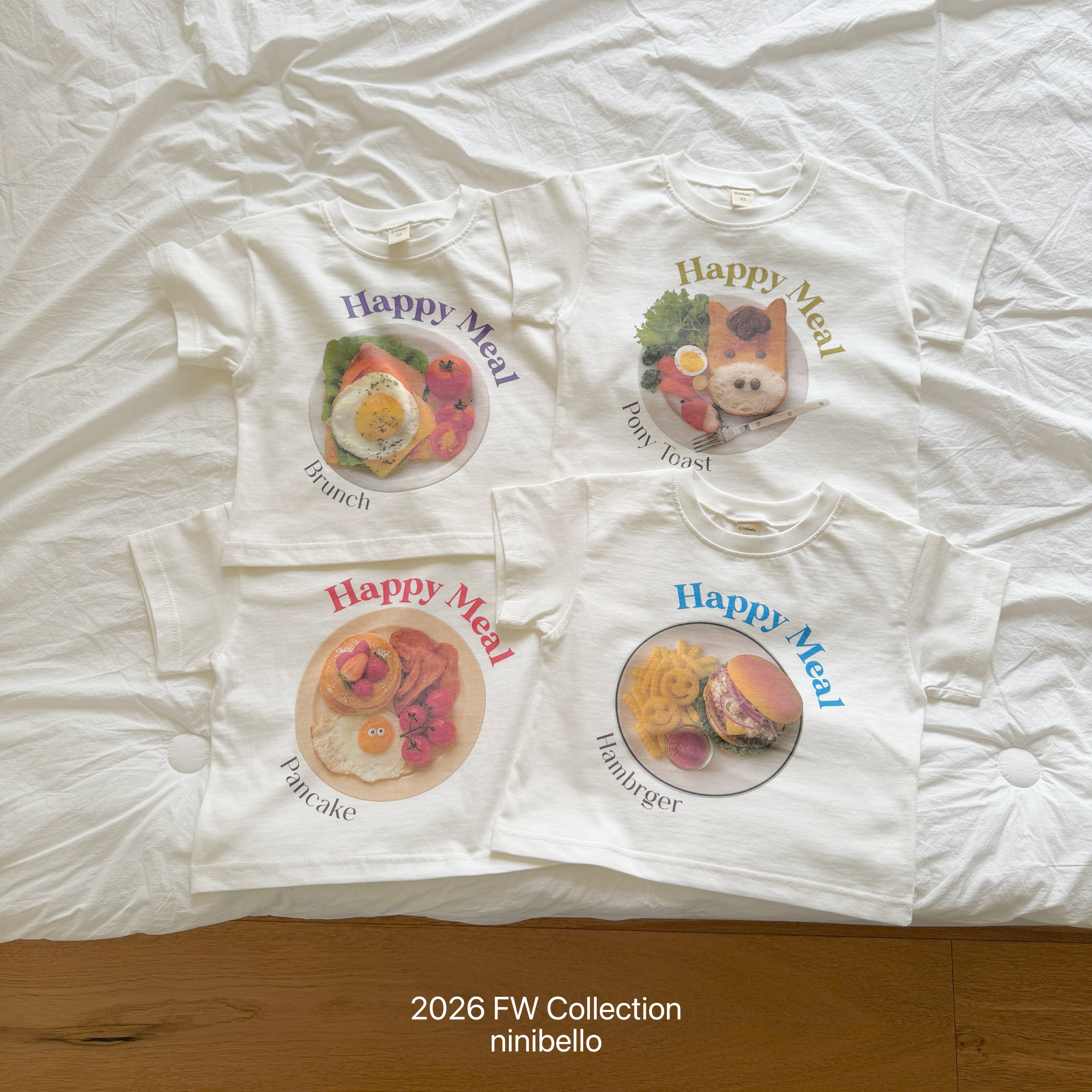 ［ninibello］Happy meal short sleeve tee (kids)