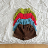 ［ninibello］Peekaboo corduroy pants