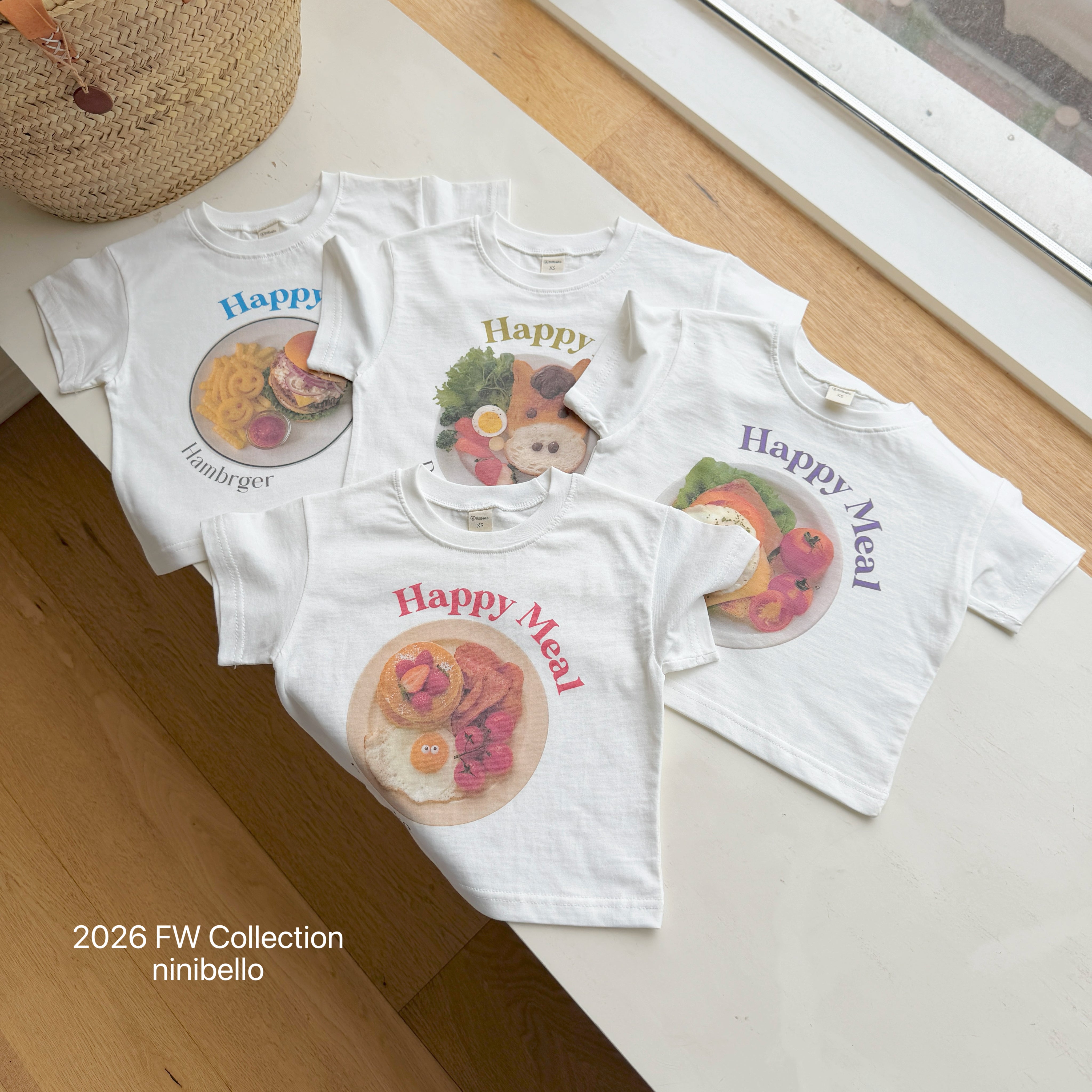 ［ninibello］Happy meal short sleeve tee (kids)