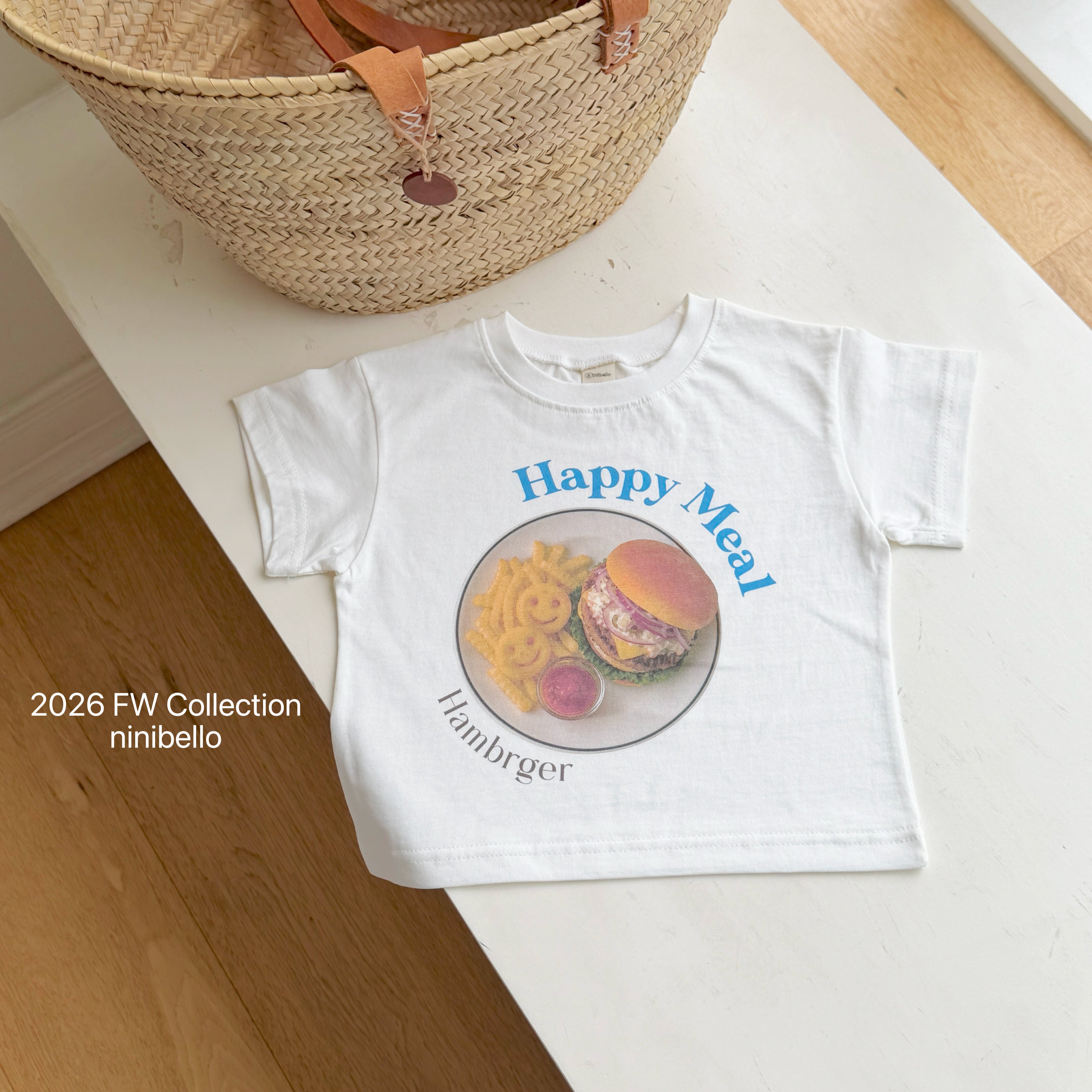 ［ninibello］Happy meal short sleeve tee (kids)