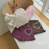 ［ninibello］Heart corduroy frill pants