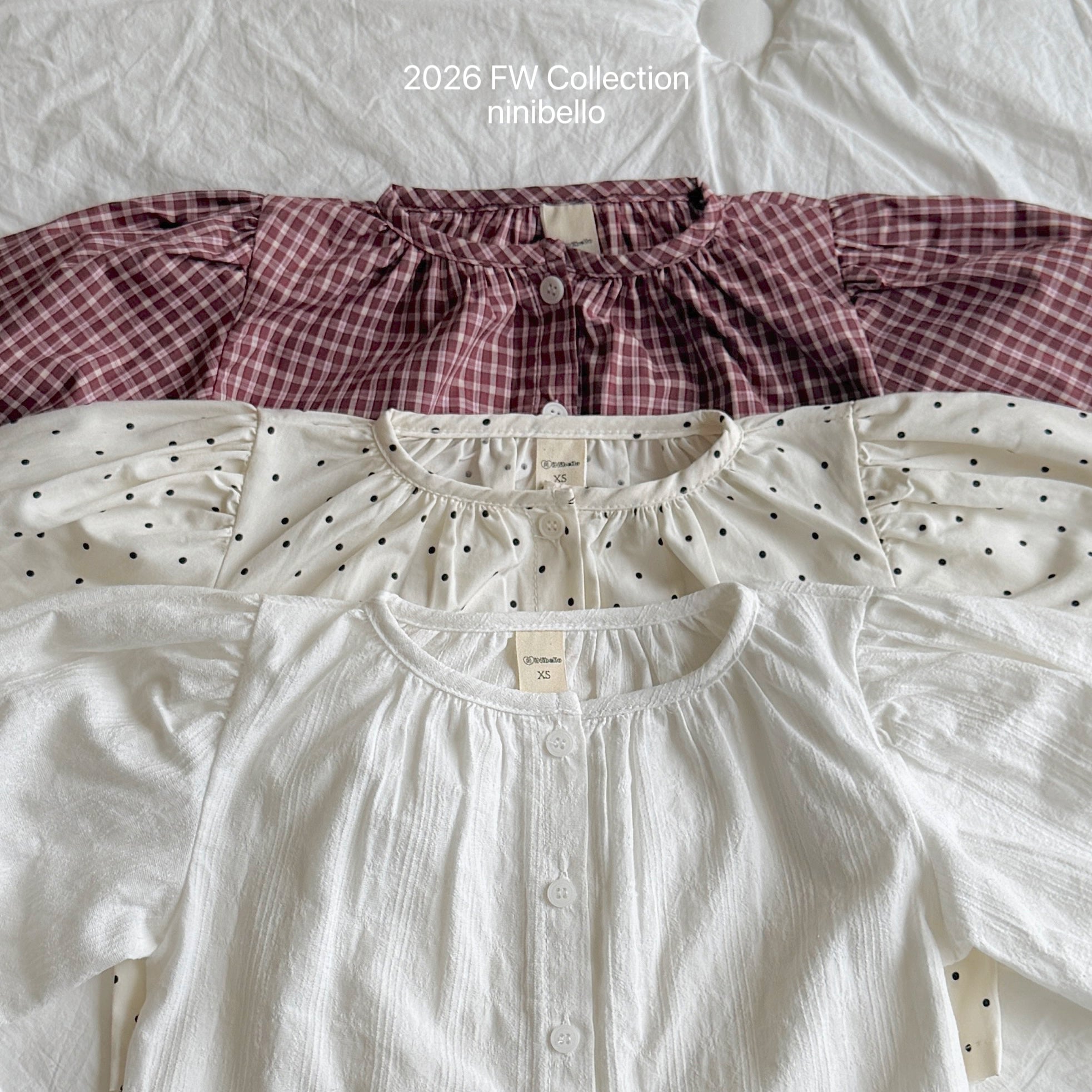 ［ninibello］Hazel puff blouse