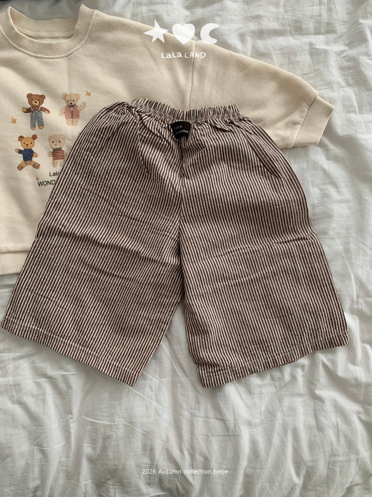［Lala land］Fine check wide pants