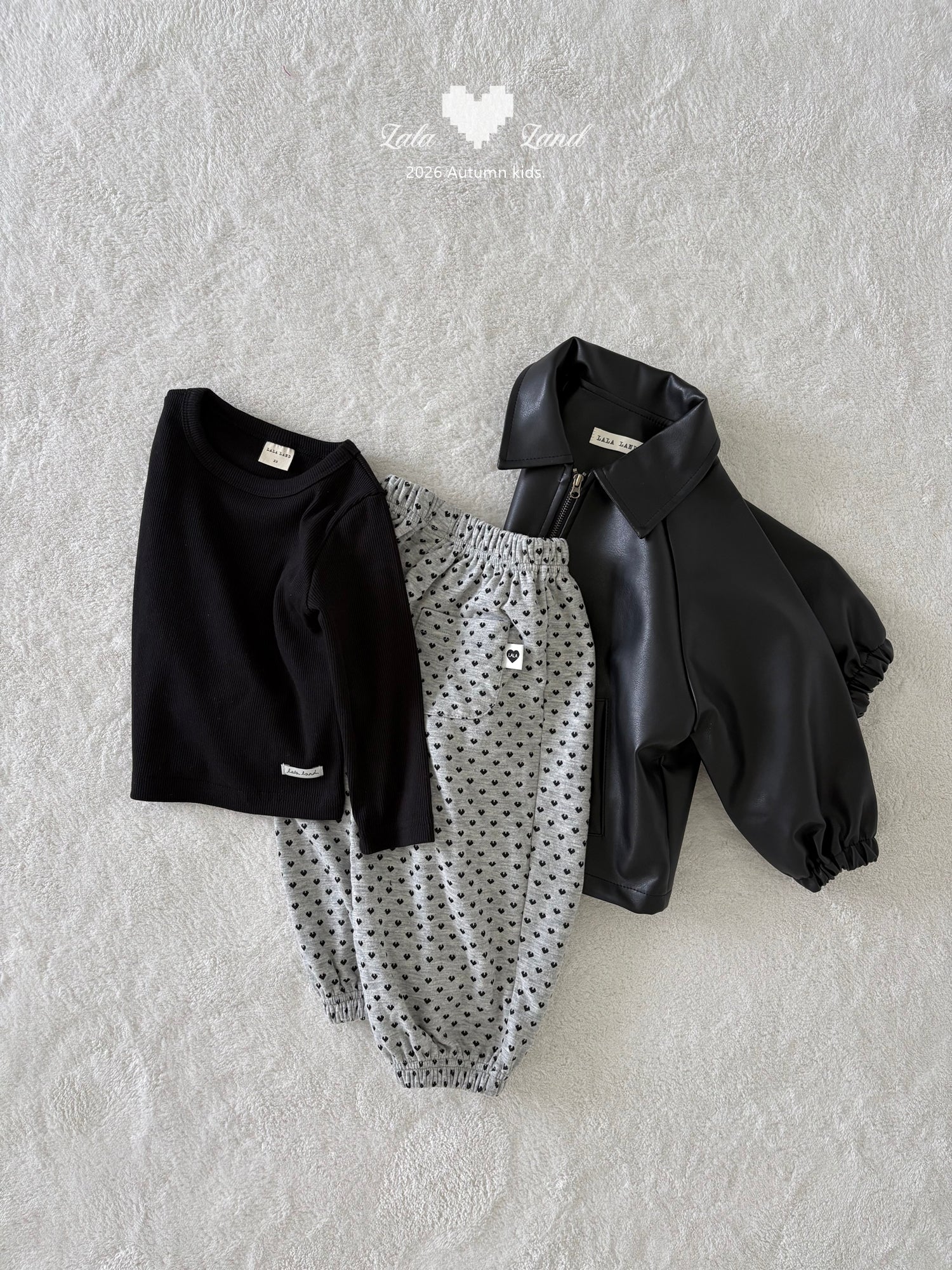 ［Lala land］Heart jogger pants