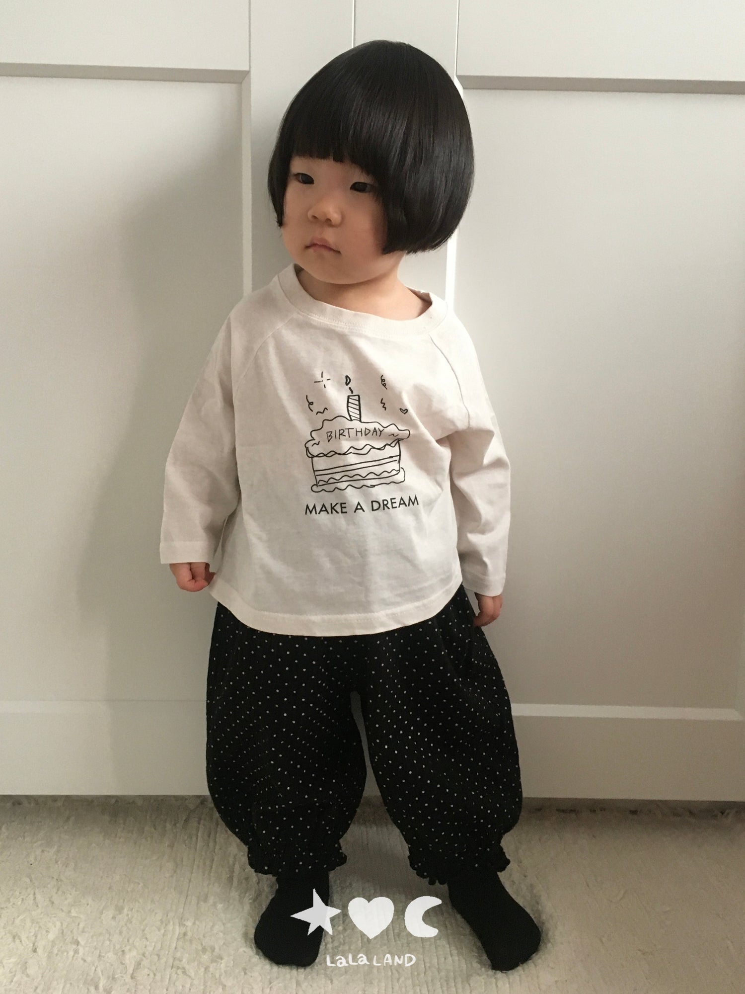 ［Lala land］Dot sausage pants