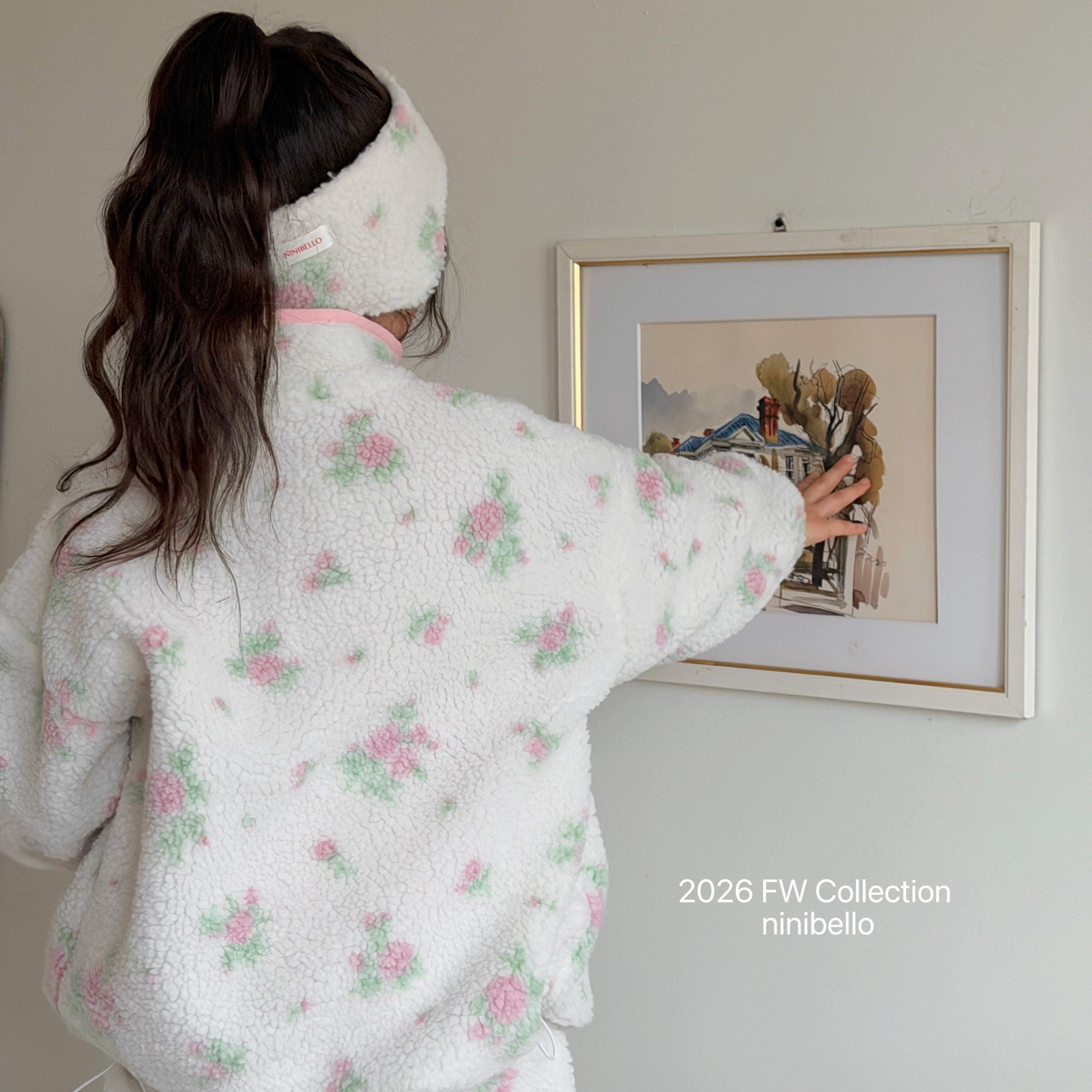 [ninibello] Bouquet boa jacket