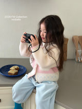 [ninibello] Snowman knit cardigan