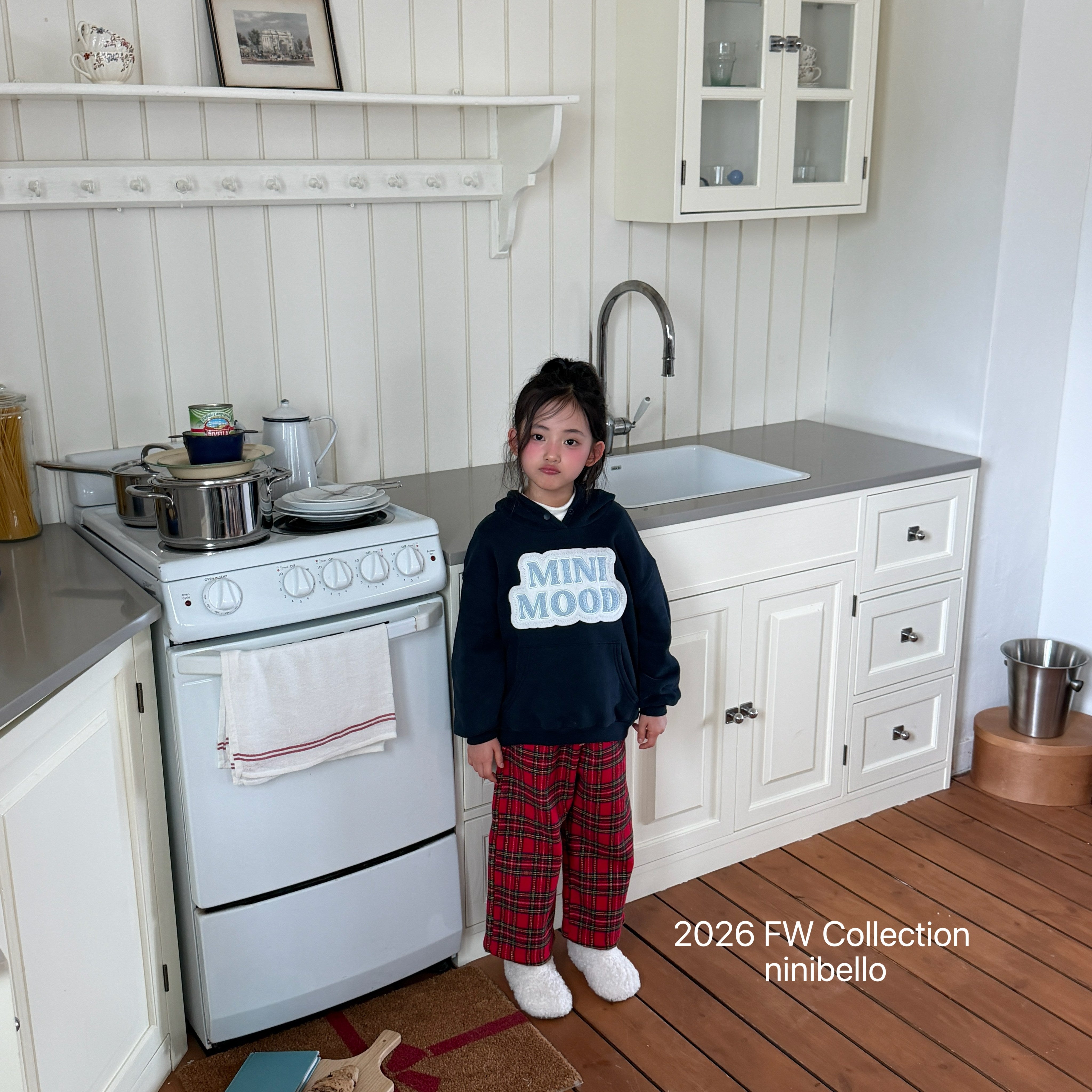 [ninibello] Carol check pants(kids)