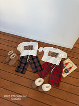 [ninibello] Carol check pants(kids)