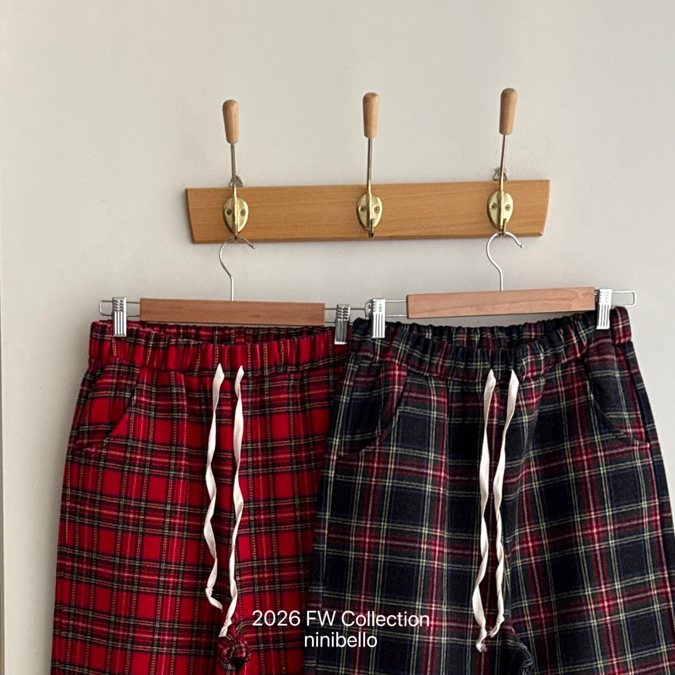 [ninibello] Carol check pants(adult)