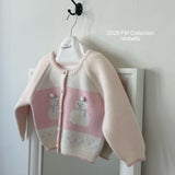 [ninibello] Snowman knit cardigan