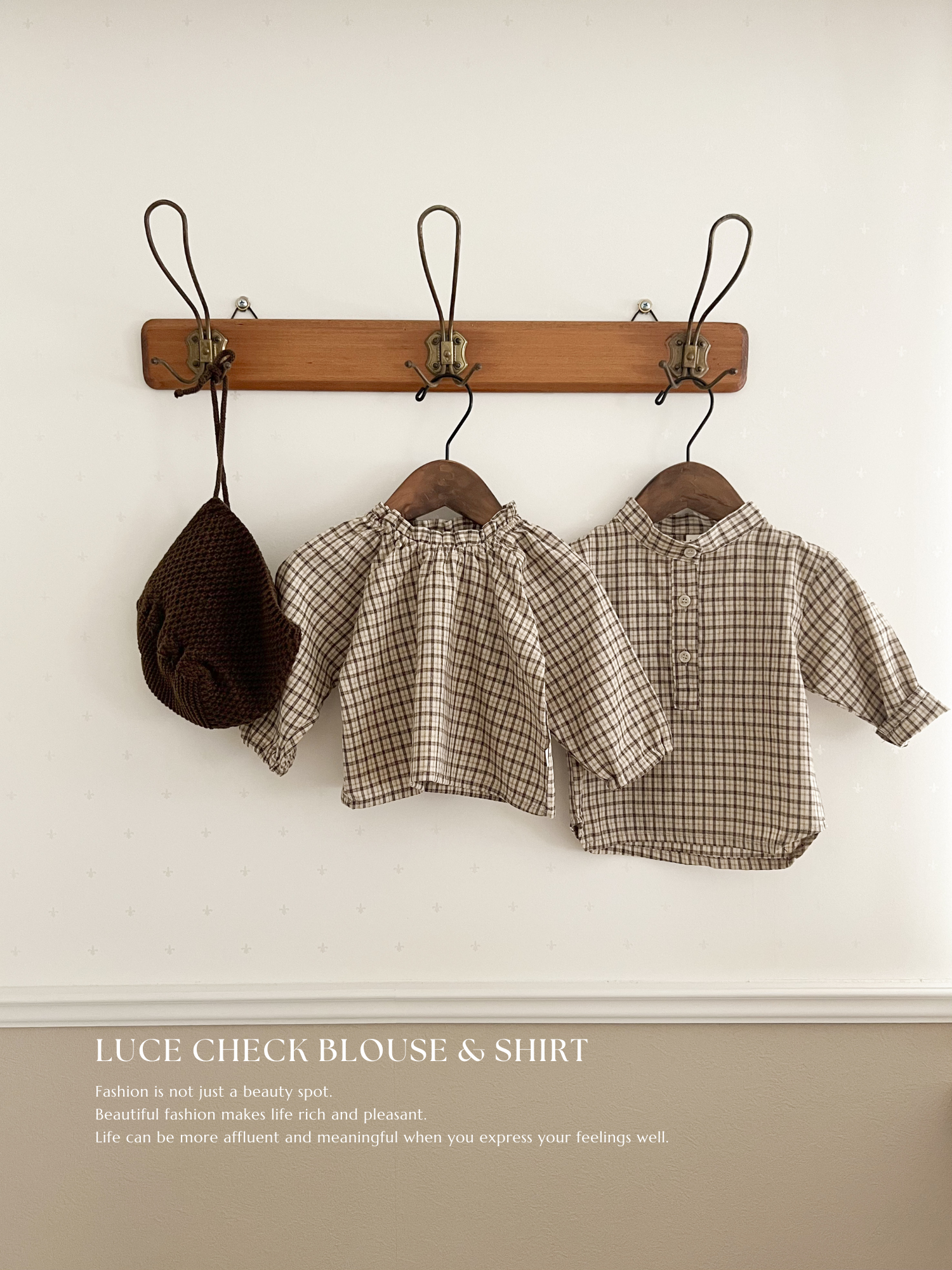 Luce check blouse