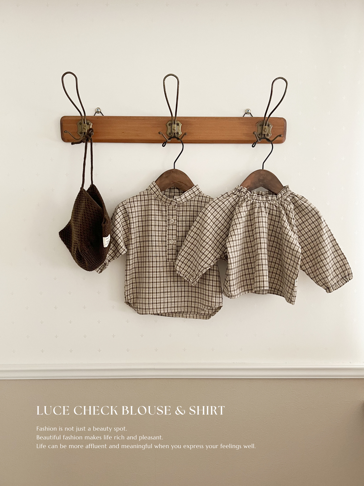 Luce check blouse