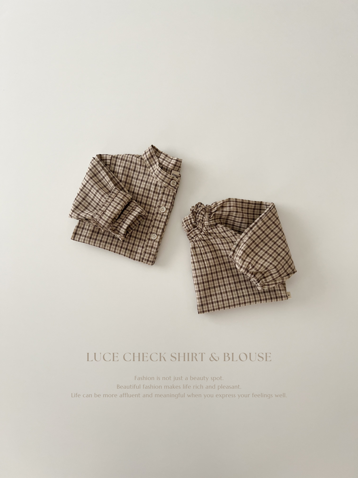 Luce check blouse