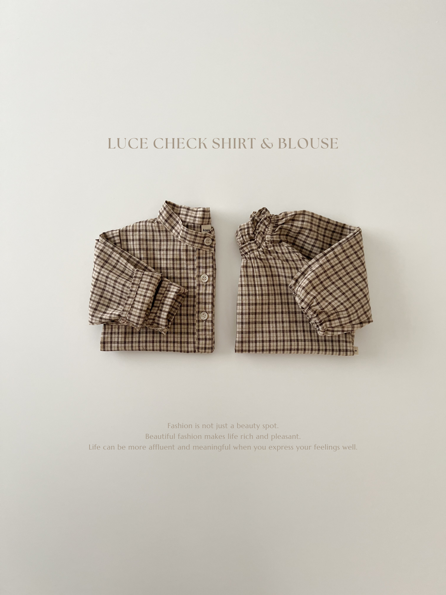 Luce check blouse