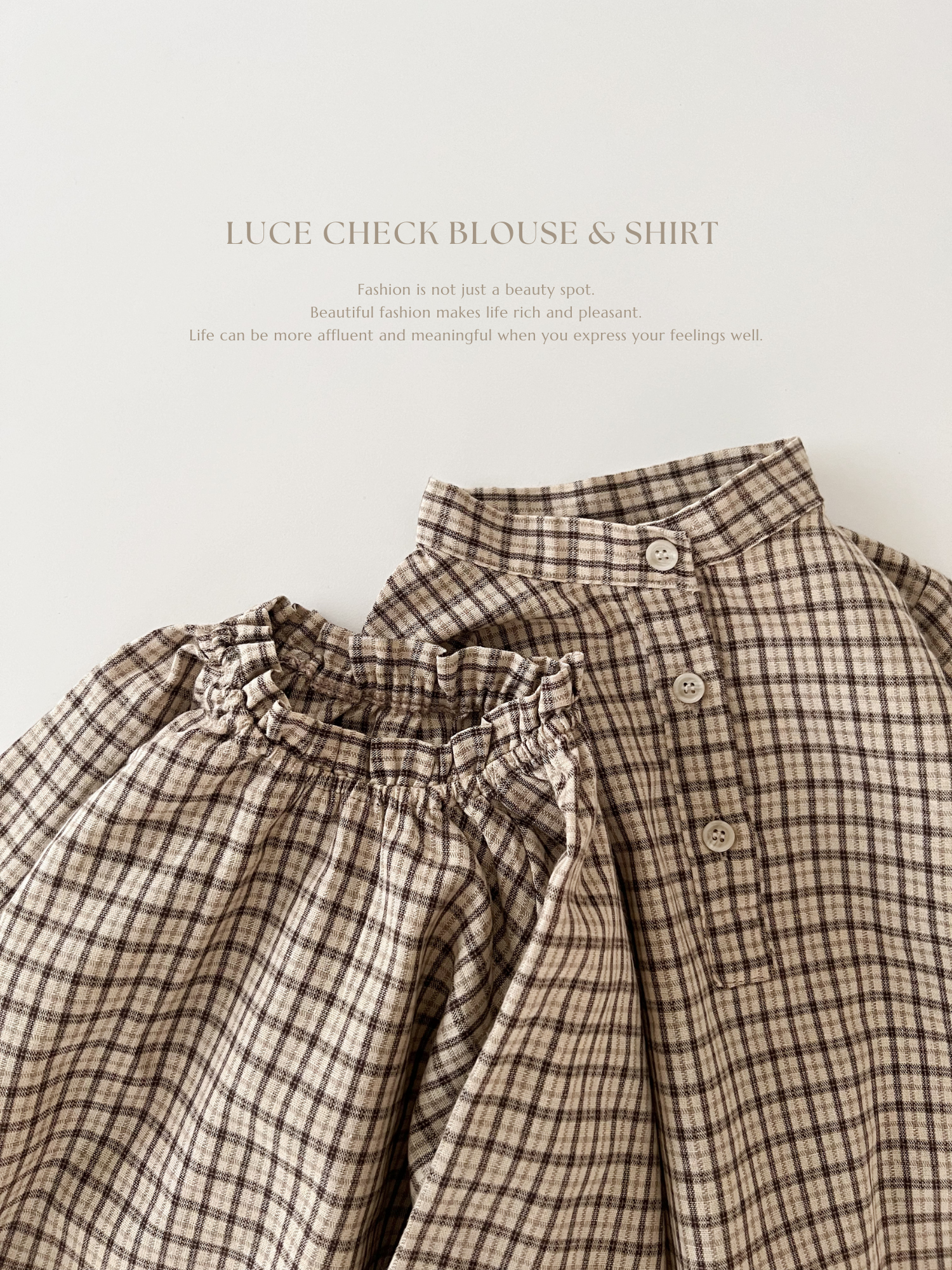 Luce check blouse