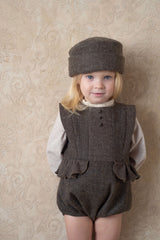 ［Popelin］Woollen romper suit with frill / Mod.3.2 Multi-coloured