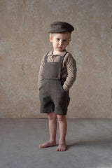 ［Popelin］Woollen long romper suit with straps / Mod.8.2 Multi-coloured