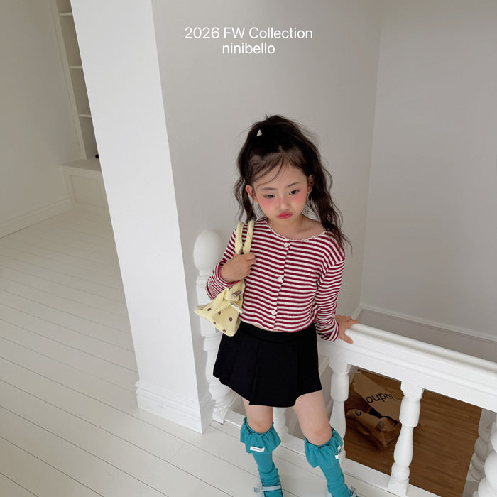 ［ninibello］Tammy stripe cardigan