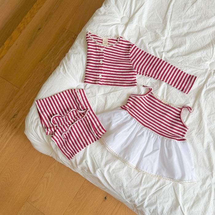 ［ninibello］Tammy stripe cardigan