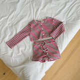 ［ninibello］Tammy stripe cardigan