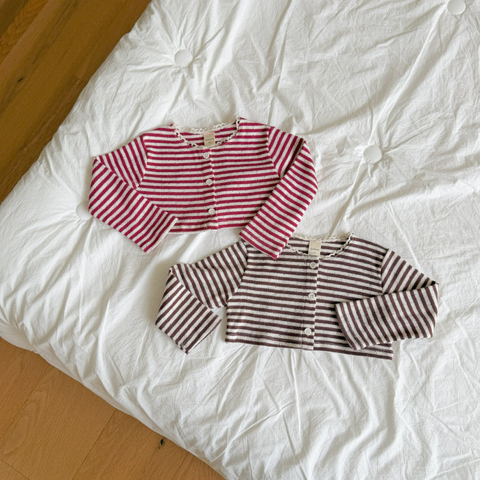 ［ninibello］Tammy stripe cardigan