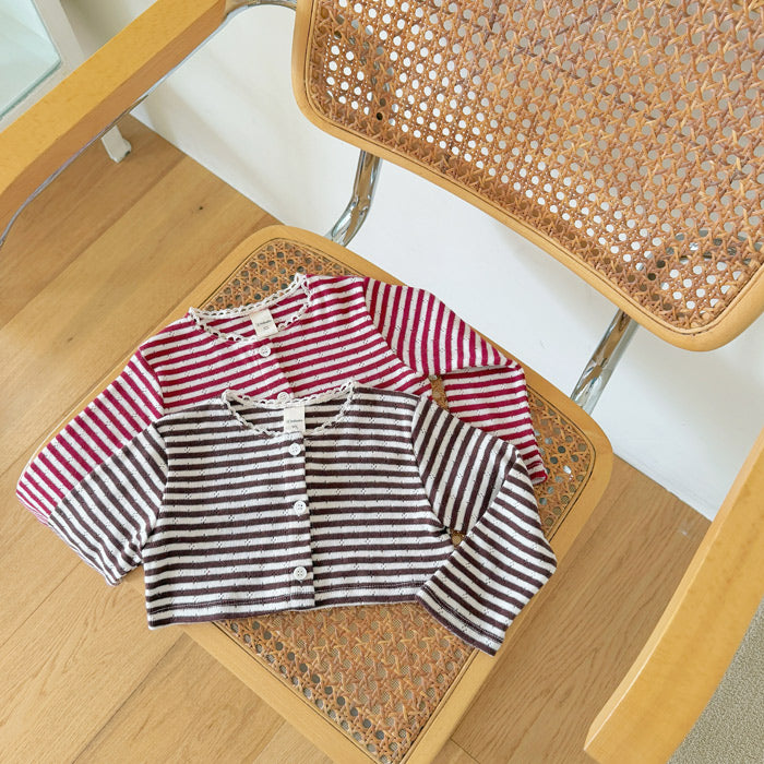 ［ninibello］Tammy stripe cardigan