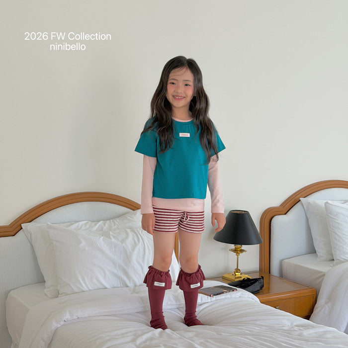 ［ninibello］Tammy stripe short pants