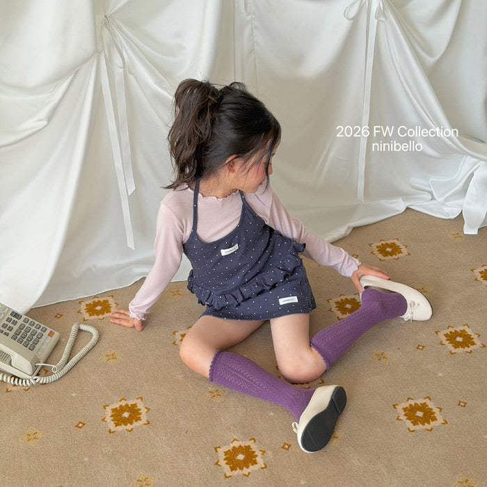 ［ninibello］Soft mellow neck tee