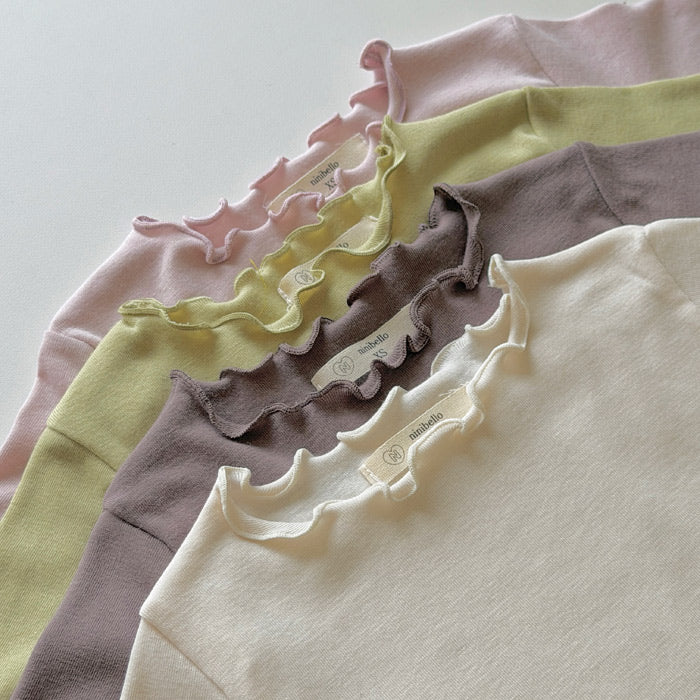 ［ninibello］Soft mellow neck tee